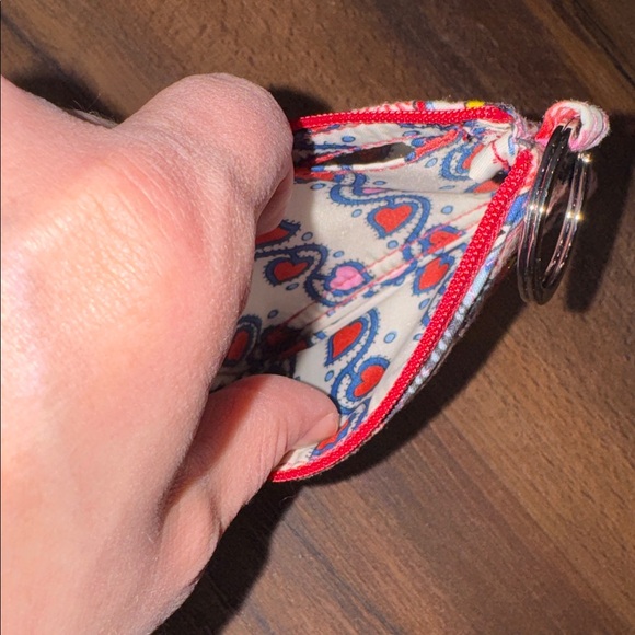 Vera Bradley Mandala Floral Zip ID Case Wallet Key Ring - Picture 4 of 6